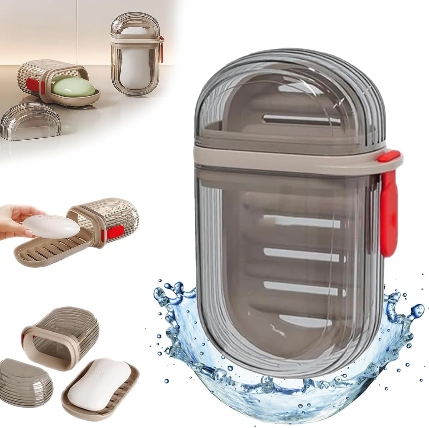 JIALTO Portable Soap Holder Compact and Durable Plastic Soap Dish for Home